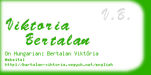 viktoria bertalan business card